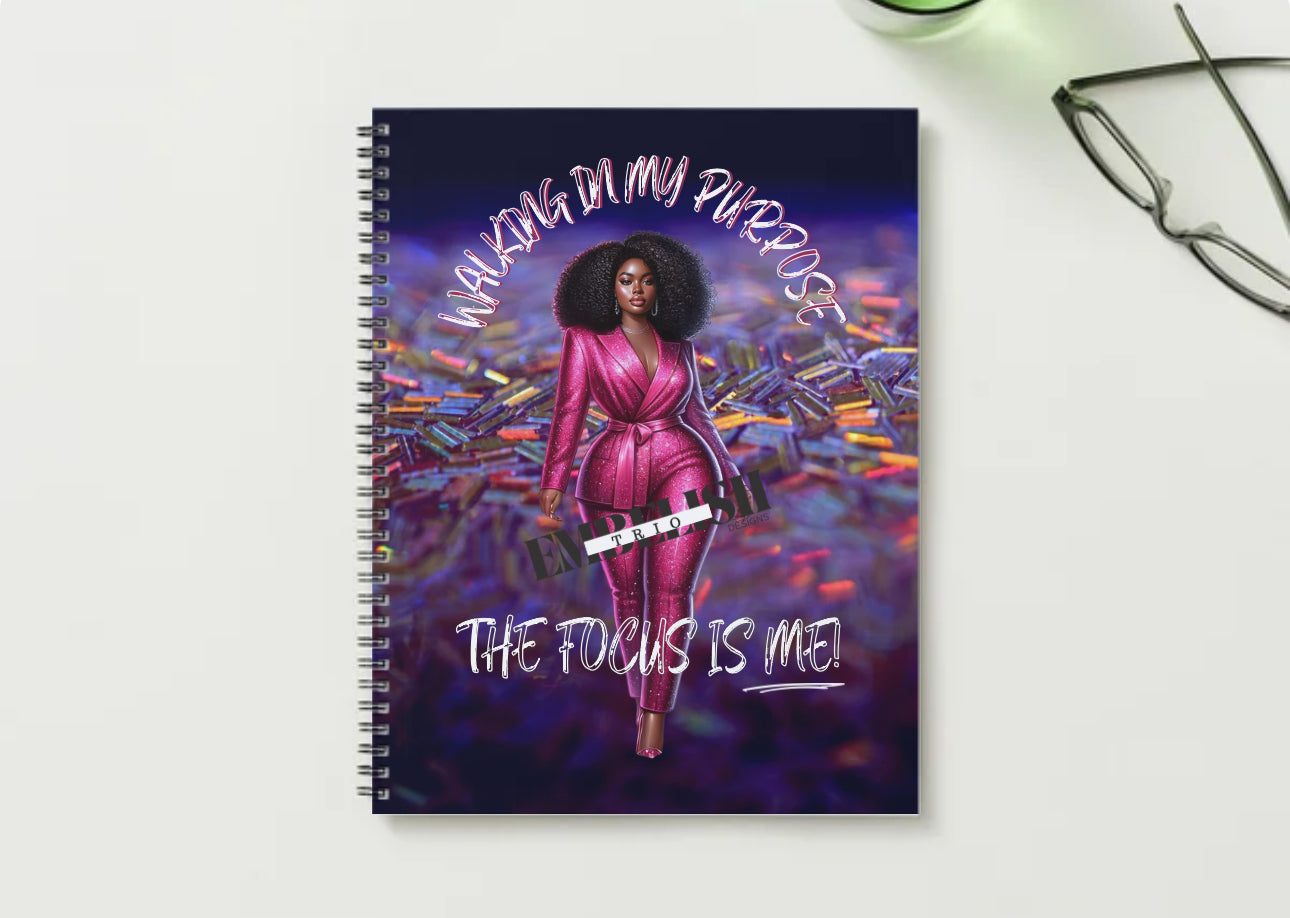 Walking In My Purpose Undated Journal soft cover 8.5 x 11